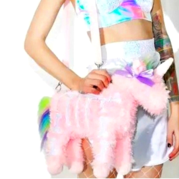 🐰UNISKELTON 🐰Plush Purse (Pink & White) - Picture 7 of 14